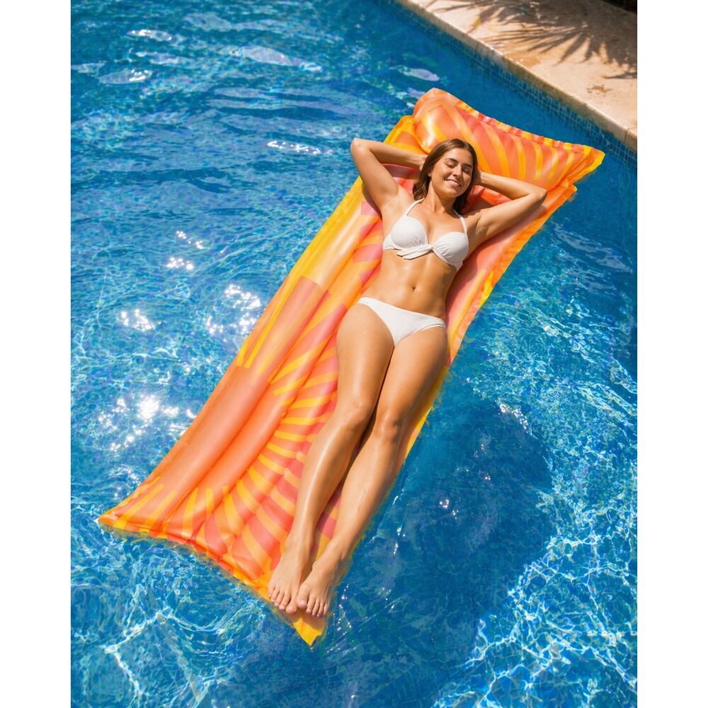 Inflatable Pool Float Air Mattress Lounger 72x27 Sun & Sky NEW Sealed Raft